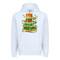 White buy me green beer and tell me ı am pretty Premium Hoodie - FaDigitalArtStudio