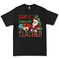 Black Santa's Favorite Teacher Premium Tee - BundleAndBundleShop