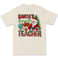 Bone Santa's Favorite Teacher Premium Tee - BundleAndBundleShop