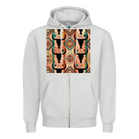 Dove Grey native american aztec seamless pattern 4 Zipper Hoodie - BundleAndBundleShop