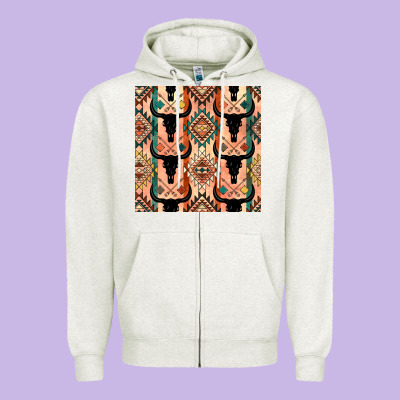 Native American Aztec Seamless Pattern 4 Zipper Hoodie Designed By Bundleandbundleshop