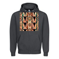 Smoke native american aztec seamless pattern 4 Zipper Hoodie - BundleAndBundleShop