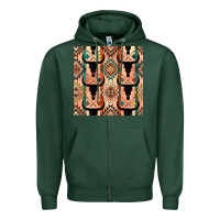 Sports Green native american aztec seamless pattern 4 Zipper Hoodie - BundleAndBundleShop
