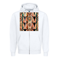 White native american aztec seamless pattern 4 Zipper Hoodie - BundleAndBundleShop