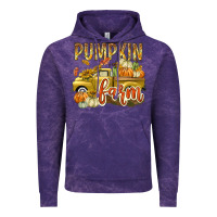 Cloud Purple Pumpkin farm with truck Vintage Hoodie - texasbilliewilder