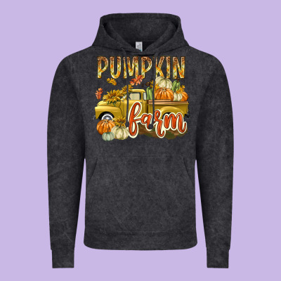 Pumpkin Farm With Truck Vintage Hoodie Designed By Texasbilliewilder