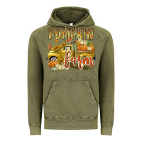 Vintage Olive Pumpkin farm with truck Vintage Hoodie - texasbilliewilder