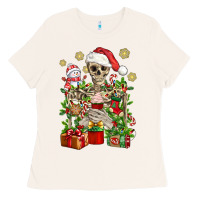 Bone Skeleton Christmas Element Snowman Awda Ladies Tee - BundleAndBundleShop