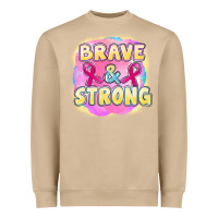 Mushroom brave and strong cancer Heavyweight Sweatshirt - FaDigitalArtStudio