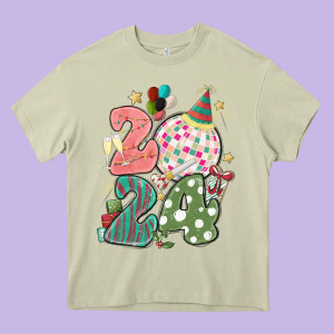 2024 Happy New Year Heavy Core Tee Designed By Maliassmallbusiness