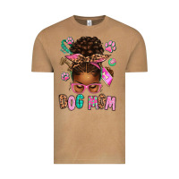 Vintage Camel Afro Messy Bun Dog Mom Vintage Tee - texasbilliewilder