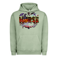 Pigment Oil Green halloween nurse life Urban Hoodie - BarkalooDesign