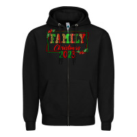 Black Family Christmas 2023 Zipper Hoodie - FaDigitalArtStudio