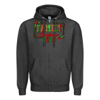 Charcoal Heather Family Christmas 2023 Zipper Hoodie - FaDigitalArtStudio