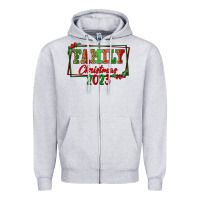 Heather Grey Family Christmas 2023 Zipper Hoodie - FaDigitalArtStudio