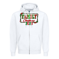 White Family Christmas 2023 Zipper Hoodie - FaDigitalArtStudio