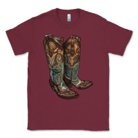 Burgundy cowgirl boots Classic Tee - RanaPortraitStore