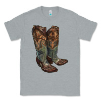 Heather Grey cowgirl boots Classic Tee - RanaPortraitStore
