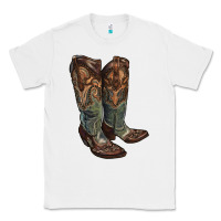 White cowgirl boots Classic Tee - RanaPortraitStore