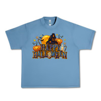 Pebble Blue Happy Halloween Urban Heavy Tee - texasbilliewilder