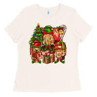 Bone Christmas Elf Truck Ladies Tee - BundleAndBundleShop