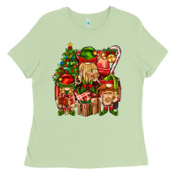 Matcha Christmas Elf Truck Ladies Tee - BundleAndBundleShop