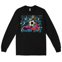 Black Game day soccer Long Sleeve Tee - HowdyJamesFarm