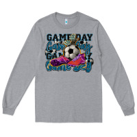 Heather Grey Game day soccer Long Sleeve Tee - HowdyJamesFarm