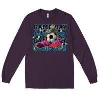 Plum Game day soccer Long Sleeve Tee - HowdyJamesFarm