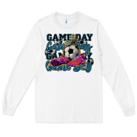 White Game day soccer Long Sleeve Tee - HowdyJamesFarm