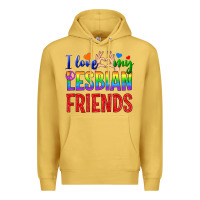 Antique Gold I Love My Lesbian Friends Premium Hoodie - BundleAndBundleShop