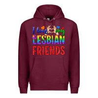 Burgundy I Love My Lesbian Friends Premium Hoodie - BundleAndBundleShop