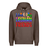 Coffee I Love My Lesbian Friends Premium Hoodie - BundleAndBundleShop