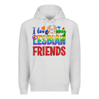 Dove Grey I Love My Lesbian Friends Premium Hoodie - BundleAndBundleShop