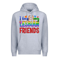 Heather Grey I Love My Lesbian Friends Premium Hoodie - BundleAndBundleShop