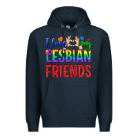 Navy I Love My Lesbian Friends Premium Hoodie - BundleAndBundleShop