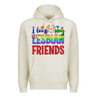 Oatmeal Heather I Love My Lesbian Friends Premium Hoodie - BundleAndBundleShop