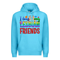 Ocean Blue I Love My Lesbian Friends Premium Hoodie - BundleAndBundleShop