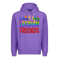 Purple I Love My Lesbian Friends Premium Hoodie - BundleAndBundleShop
