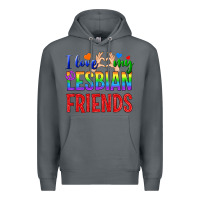 Rock I Love My Lesbian Friends Premium Hoodie - BundleAndBundleShop