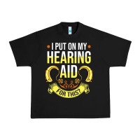 Black hearing aid gift funny deaf awareness t shirt Urban Heavy Tee - tuanDangUi