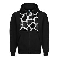 Black cow seamless pattern Zipper Hoodie - BundleAndBundleShop