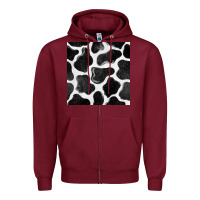 Burgundy cow seamless pattern Zipper Hoodie - BundleAndBundleShop