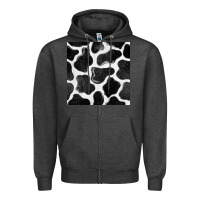Charcoal Heather cow seamless pattern Zipper Hoodie - BundleAndBundleShop