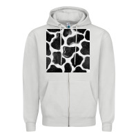 Dove Grey cow seamless pattern Zipper Hoodie - BundleAndBundleShop