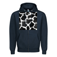 Navy cow seamless pattern Zipper Hoodie - BundleAndBundleShop