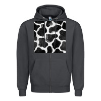 Smoke cow seamless pattern Zipper Hoodie - BundleAndBundleShop