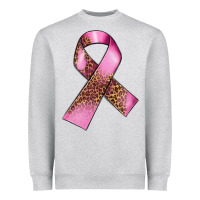 Heather Grey Breast Cancer ribbon Heavyweight Sweatshirt - FaDigitalArtStudio