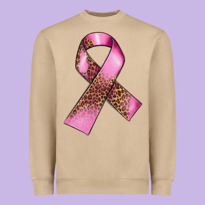 Breast Cancer Ribbon Heavyweight Sweatshirt Designed By Fadigitalartstudio