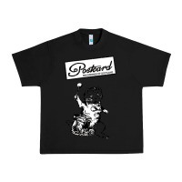 Black retro man postcard records Urban Heavy Tee - tuanDangUi